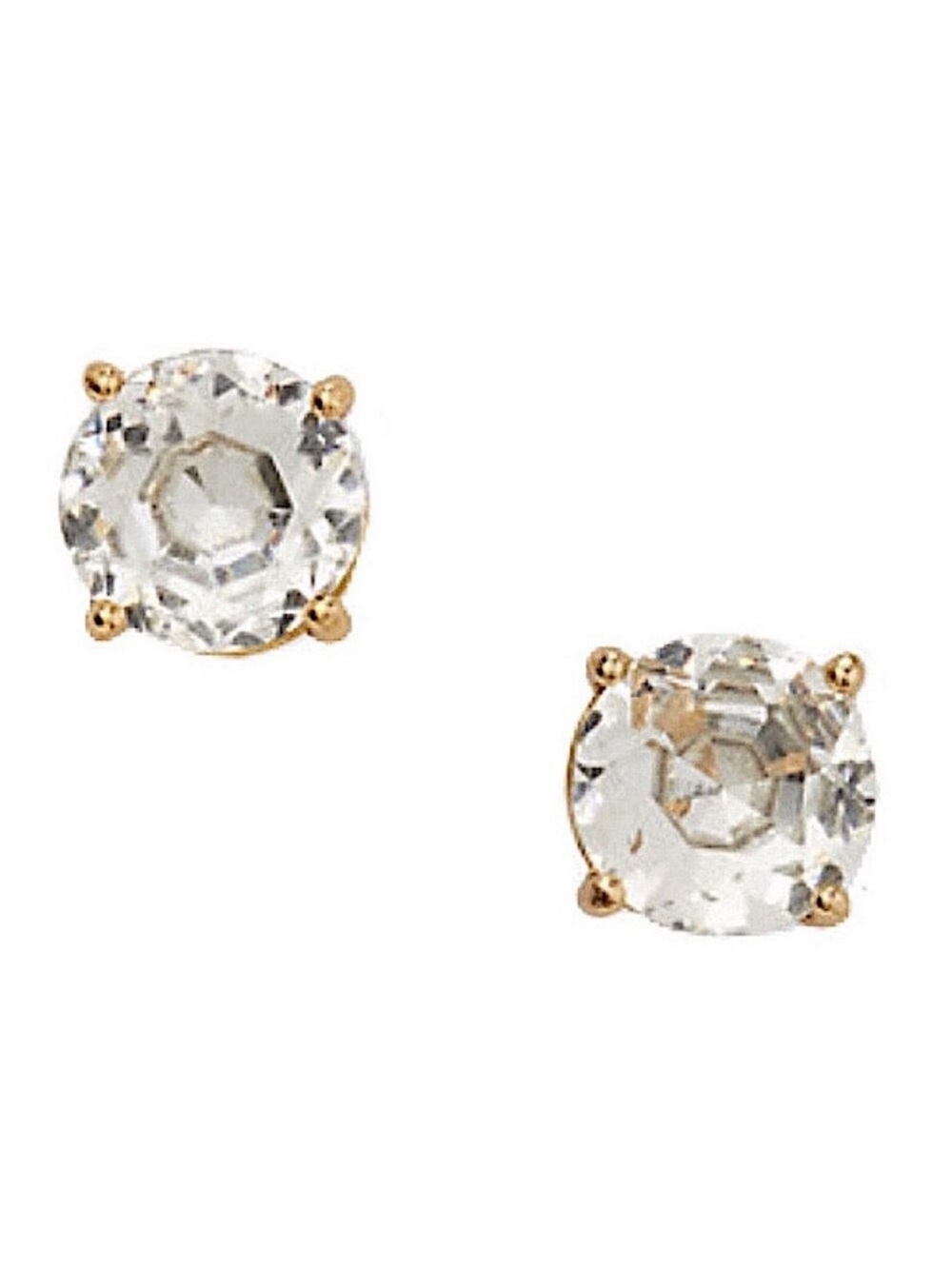 ⚜️Kate Spade Earring Gumdrop CLEAR Gold Stud NWT Preppy Quiet Luxury Jewelry